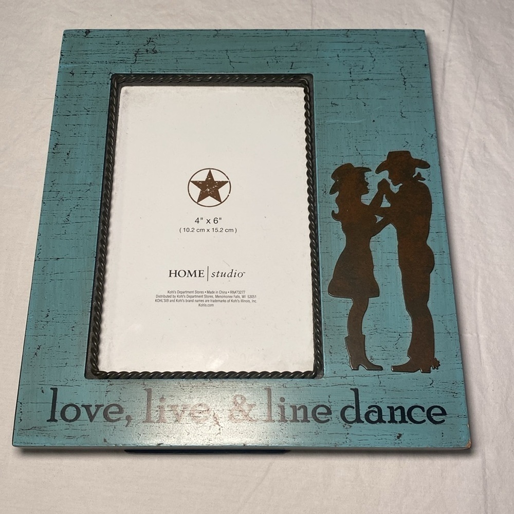 Home Studio Western Cowboy Themed 4x6 Photo Frames Home Decor NWOT Set of 3 - Picture 3 of 15